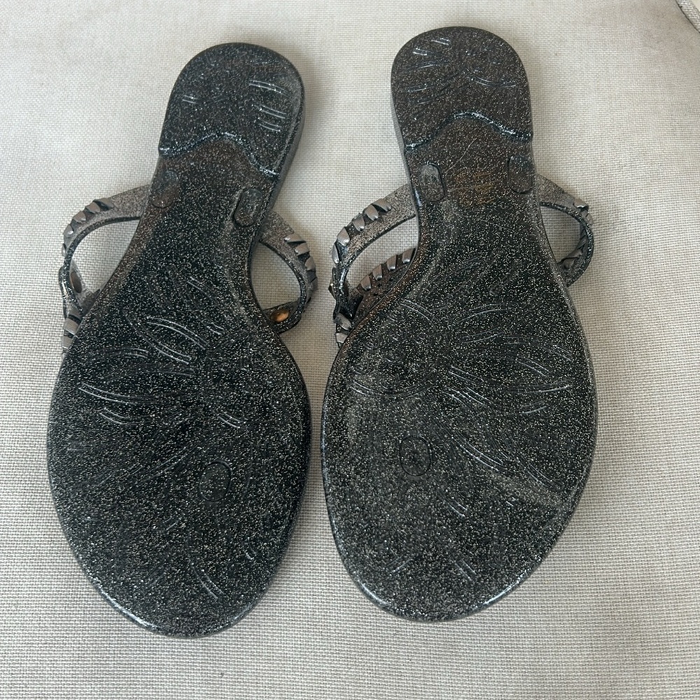 Jack rogers - black sparkle jelly sandals - Picture 4 of 5
